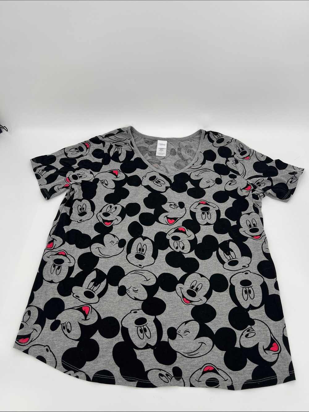 Disney Grey Mickey Mouse Short Sleeve Tee